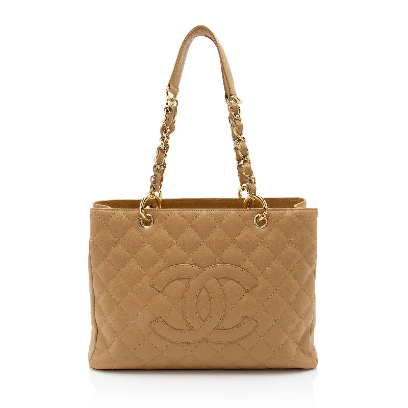 Chanel Caviar Leather Grand Shopping Tote (SHF-bjusbT)