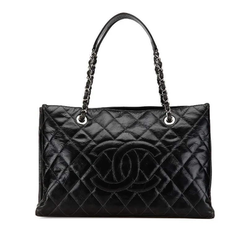 Chanel CC Crumpled Calfskin Shopping Tote (SHG-uO1fXX)