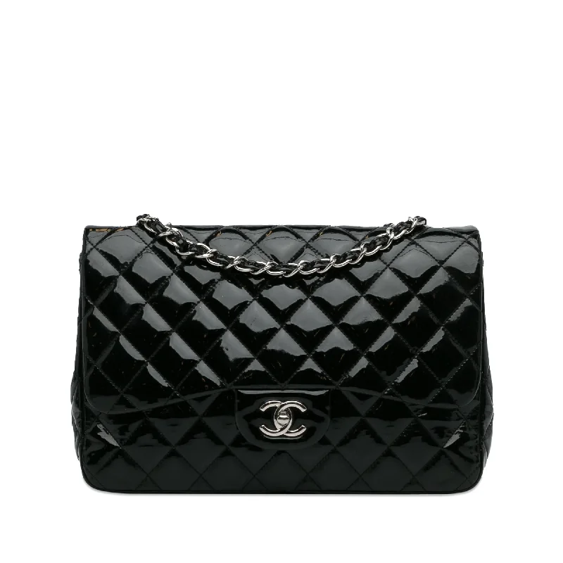 Chanel Jumbo Classic Patent Single Flap Bag (SHG-k7UqYV)