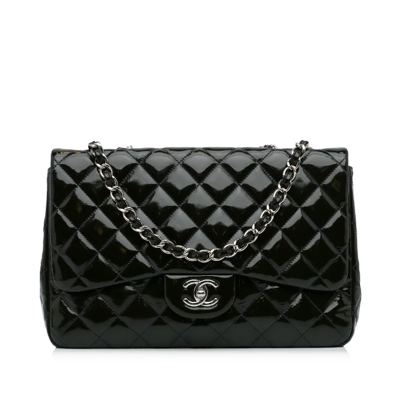 Chanel Jumbo Classic Patent Single Flap Bag (SHG-WIi3Tf)