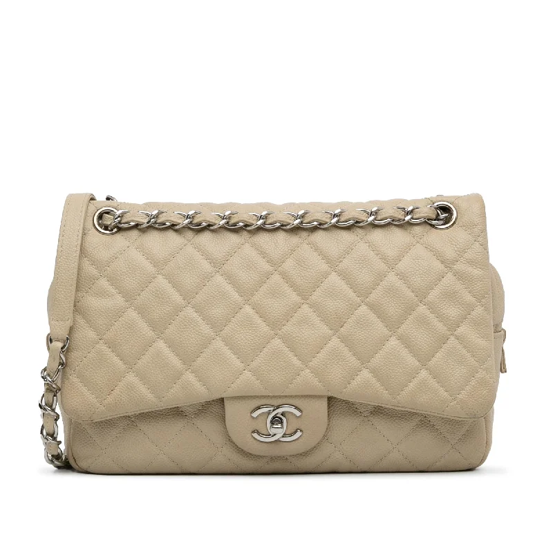 Chanel Jumbo Quilted Caviar Easy Flap Bag (SHG-W56d2b)