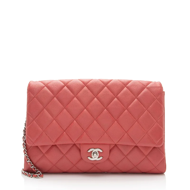 Chanel Lambskin Flap Clutch on Chain (SHF-1nJPM6)