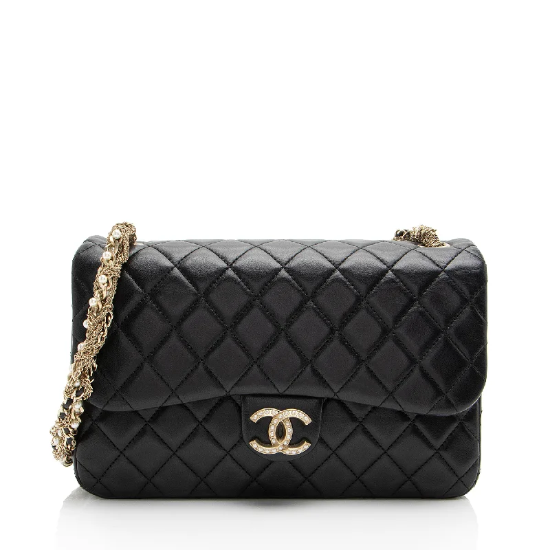 Chanel Lambskin Pearl CC Westminster Medium Flap Bag (SHF-UG5hqQ)