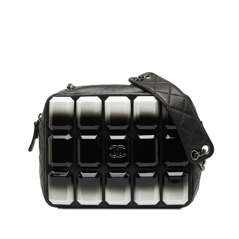 Chanel Lambskin Plexiglass Evening Art Camera Bag (SHG-9R3P43)