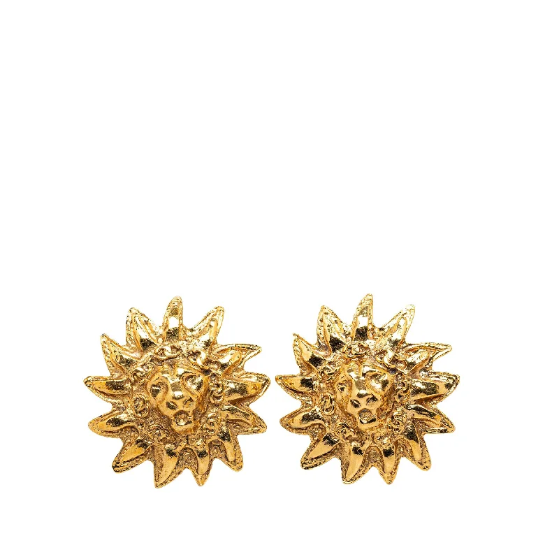 Chanel Lion Motiff Clip On Earrings (SHG-O4L70x)