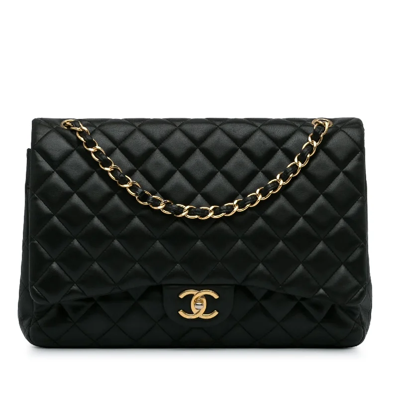 Chanel Maxi Classic Lambskin Double Flap (SHG-eE9hXY)