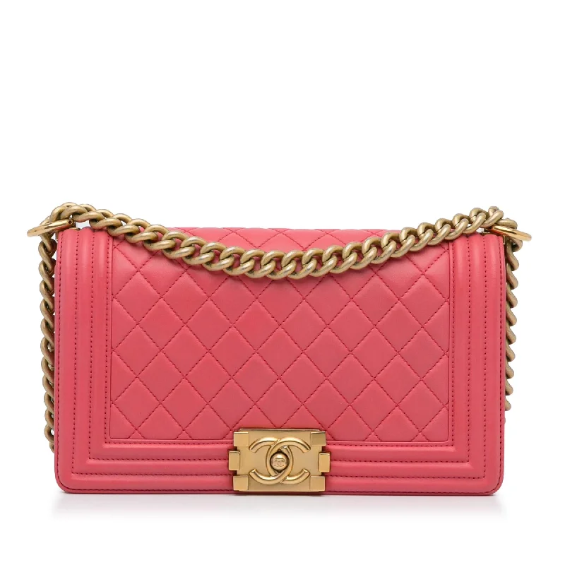 Chanel Medium Lambskin Boy Flap Bag (SHG-5TRcJM)