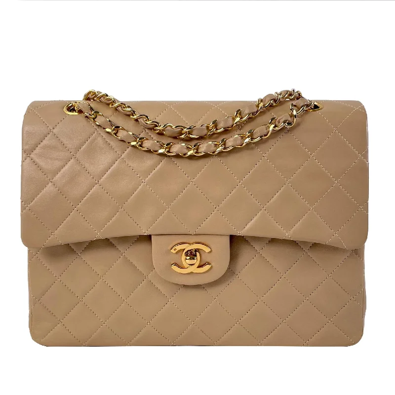 Chanel Medium Tall Classic Lambskin Double Flap (SHG-zWn37H)