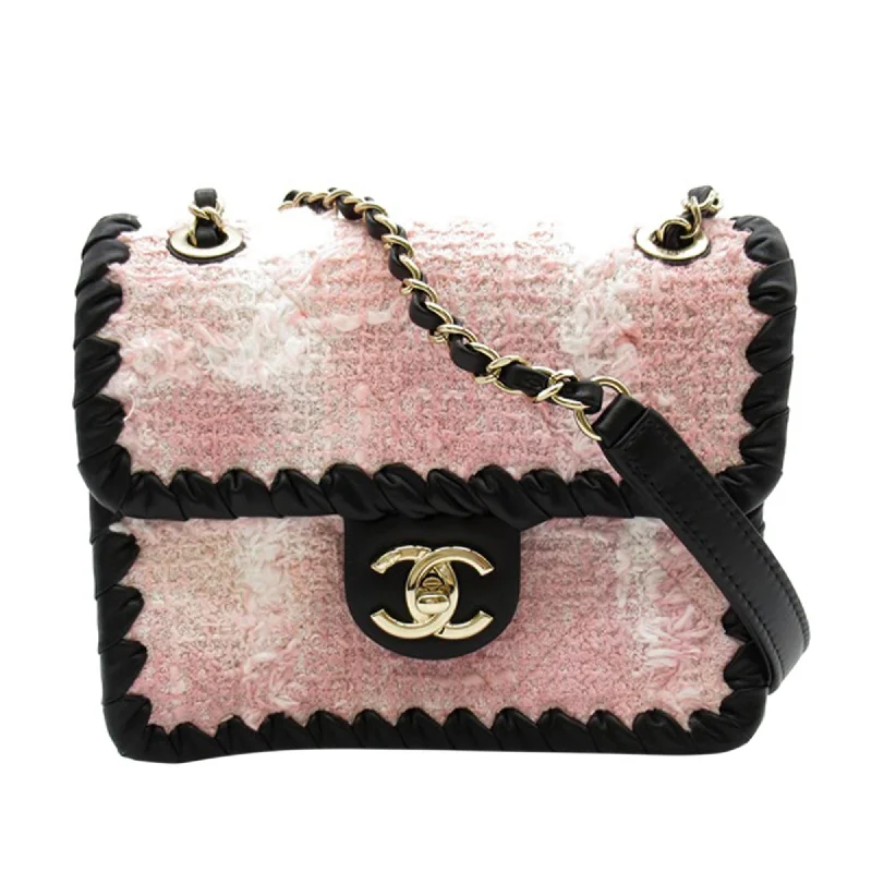 Chanel Mini Braided Classic Tweed Single Flap Bag (SHG-J3zNOx)