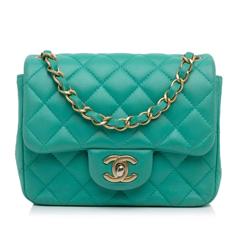 Chanel Mini Classic Square Lambskin Single Flap Bag (SHG-oxXAOp)