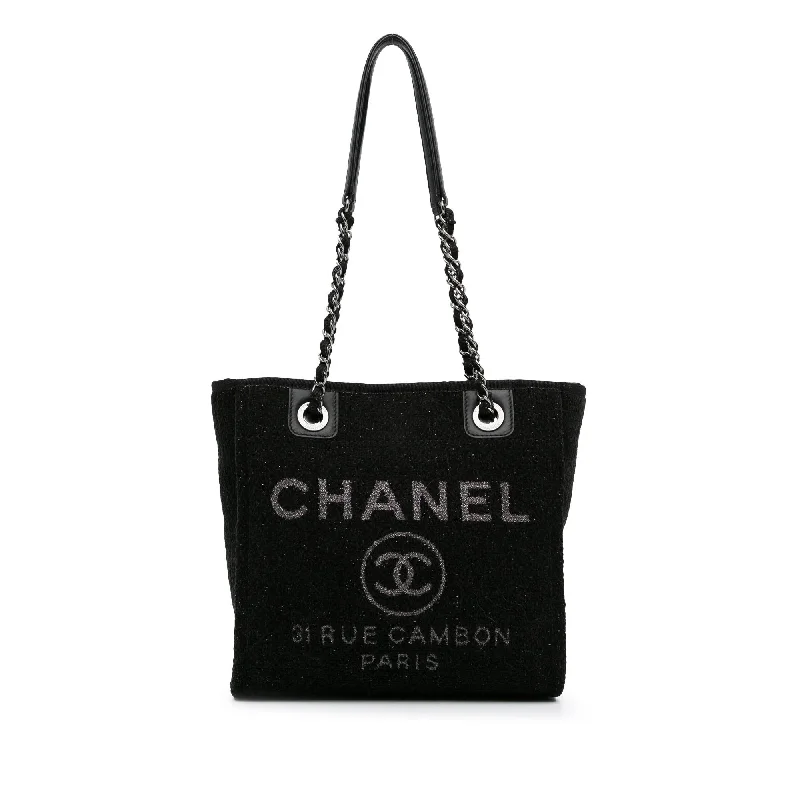 Chanel Mini Tweed Deauville Shopping Tote (SHG-dIHgeU)