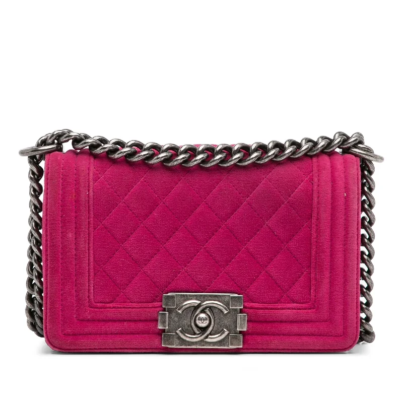 Chanel Small Boy Velvet Flap Bag (SHG-HrRb7c)