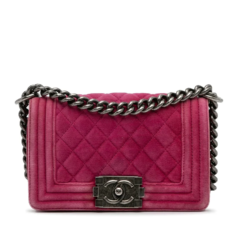 Chanel Small Boy Velvet Flap Bag (SHG-p1JjYJ)