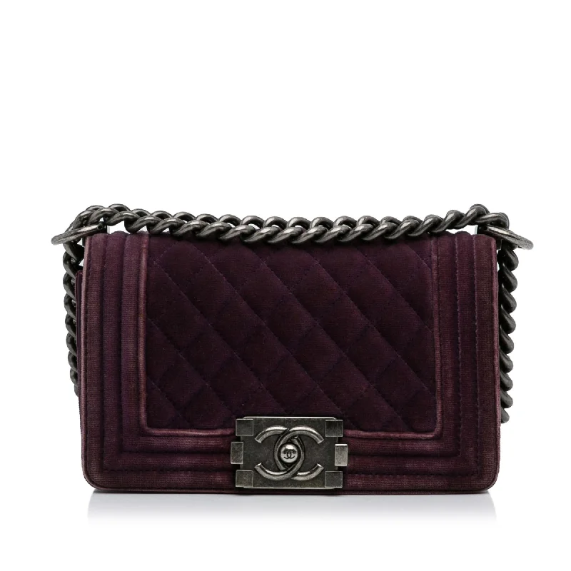 Chanel Small Boy Velvet Flap Bag (SHG-xHXqXz)