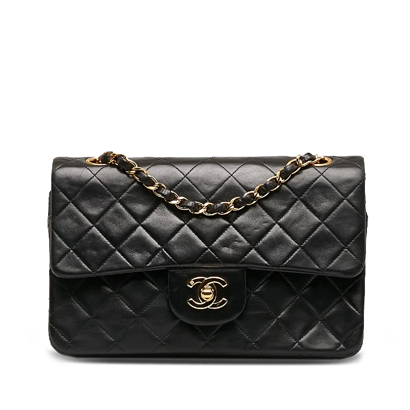 Chanel Small Classic Lambskin Double Flap (SHG-3zeDj0)