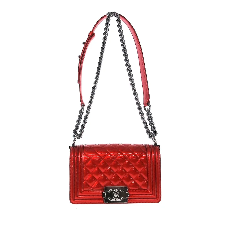 Chanel Small Patent Boy Flap Bag (SHG-4bgLtP)