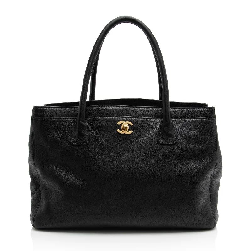 Chanel Vintage Caviar Leather Cerf Classic Executive Tote (SHF-iLttNK)