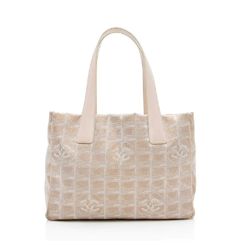 Chanel Glitter Nylon Travel Line Medium Tote (SHF-16771)