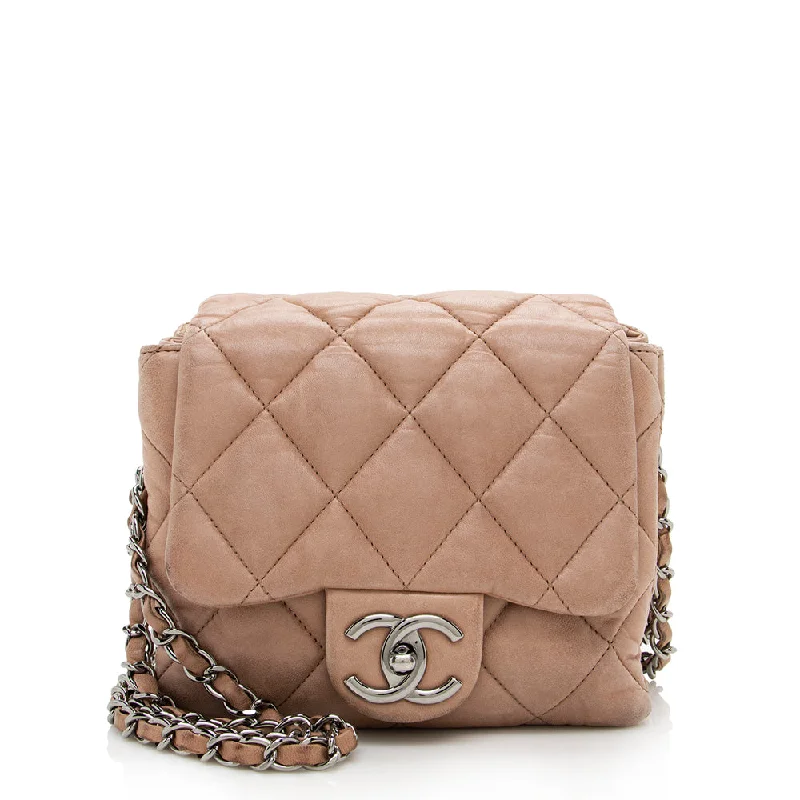 Chanel Lambskin Three Accordion Mini Flap Bag (SHF-16432)