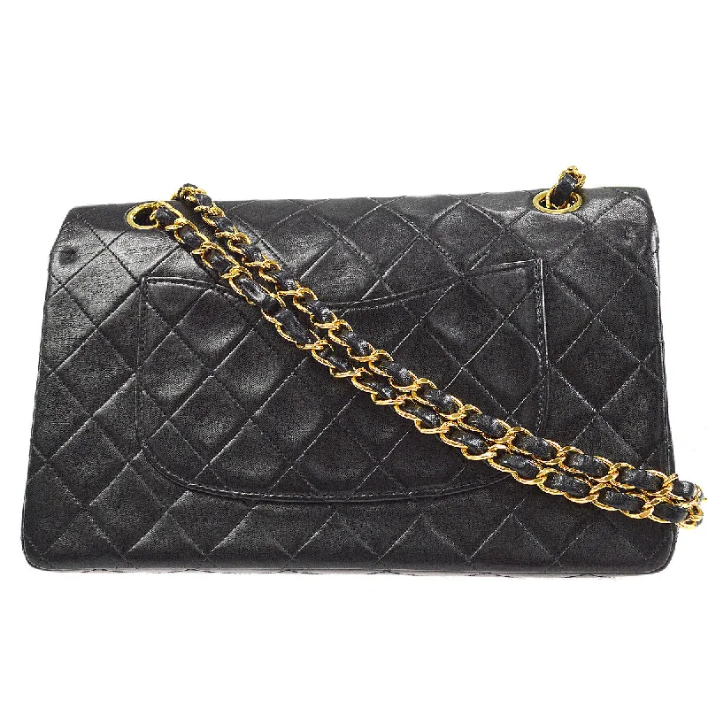 CHANEL 1996-1997 Classic Double Flap Medium Black Lambskin