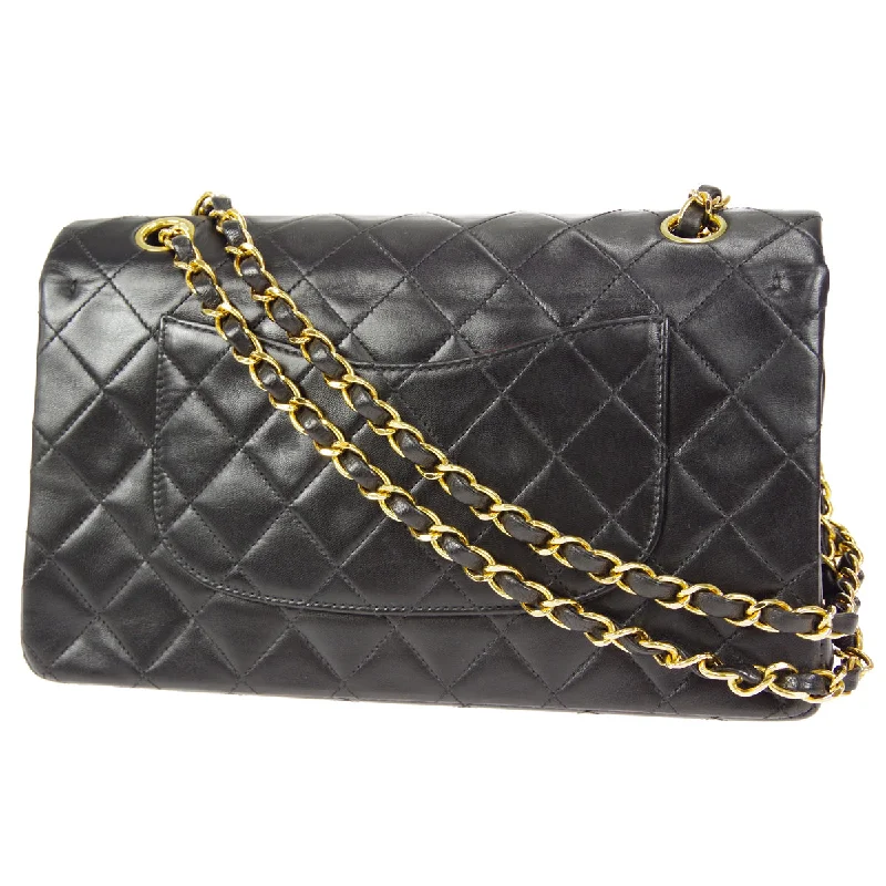 CHANEL 1997-1999 Classic Double Flap Medium Black Lambskin