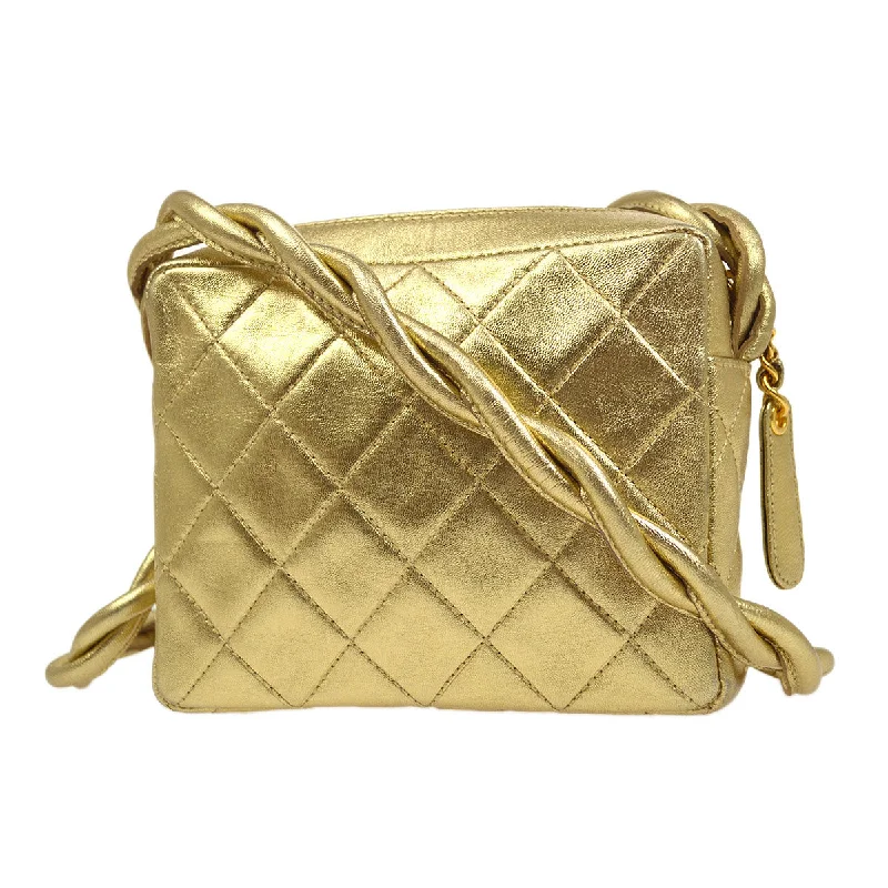 CHANEL 1996-1997 Gold Lambskin Camera Bag Mini