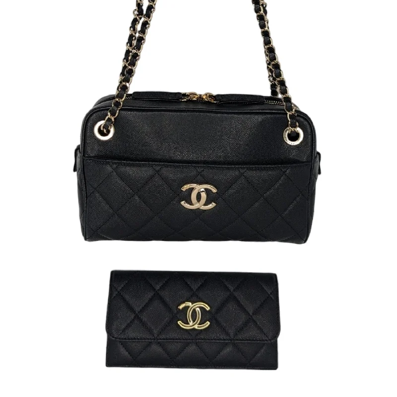 Chanel bag Black Caviar Quilted Small In & Out Camera Case