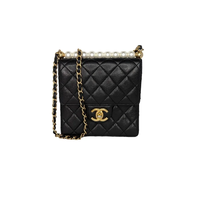 Chanel bag Small Goatskin Quilted Chic Pearls Crossbody Flap