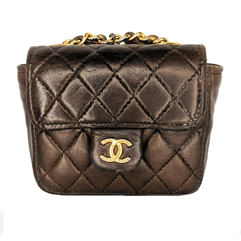 Chanel bag Vintage Brown Quilted Micro Belt Bag