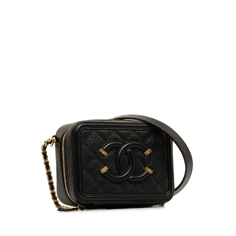 CHANEL Caviar CC Filigree Crossbody Crossbody Bag