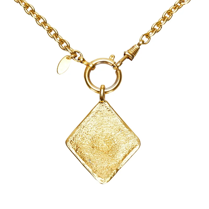 Chanel CC Diamond Shape Pendant Necklace (0SG6I9)