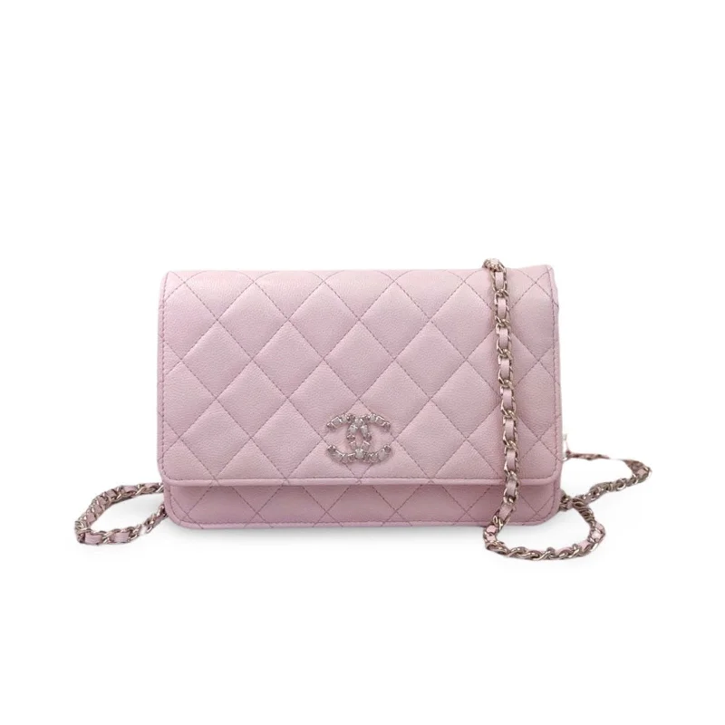 Chanel 22S Coco Candy Sakura Pink Wallet On Chain