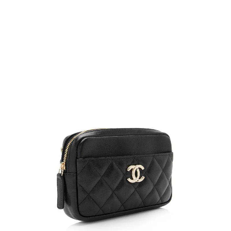 Chanel Lambskin CC Pouch Waist Bag (J8Mgx7)