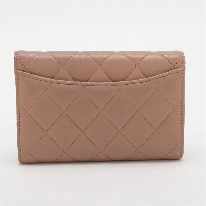 Chanel Matrasse  Wallet Beige G