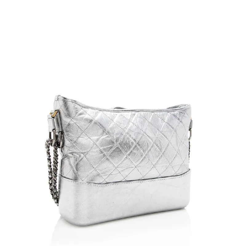 Chanel Metallic Aged Calfskin Gabrielle Medium Hobo - FINAL SALE (18942)