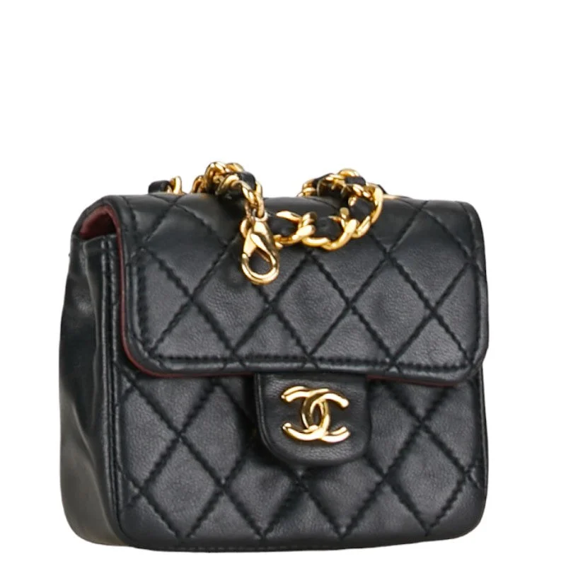 Chanel Mini Matrasse Coco Bagg Room Belt Room Black Leather  Chanel