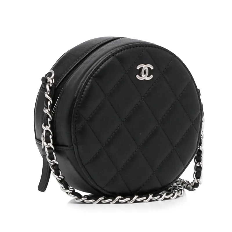 Chanel Quilted Round Clutch with Chain (20gS3O)