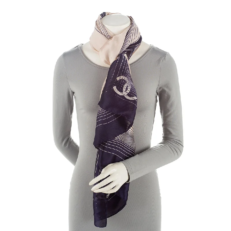 Chanel Silk CC Oversize Scarf (21869)