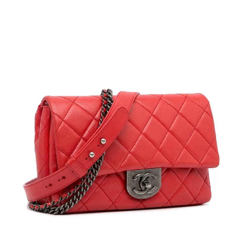 Chanel Small Goatskin Double Carry Waist Chain Flap (PzAEmj)