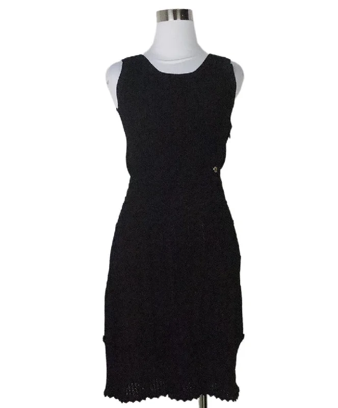 Chanel Spring 2007 Black Sleeveless Dress sz 2