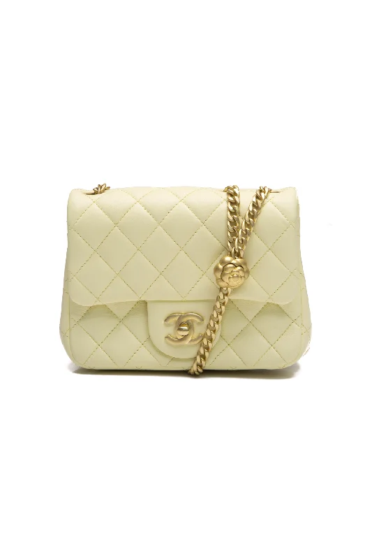 Sweet Camellia Mini Square Flap Bag