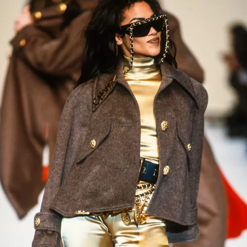 Chanel 1992 Fall Runway Chain Shield Sunglasses