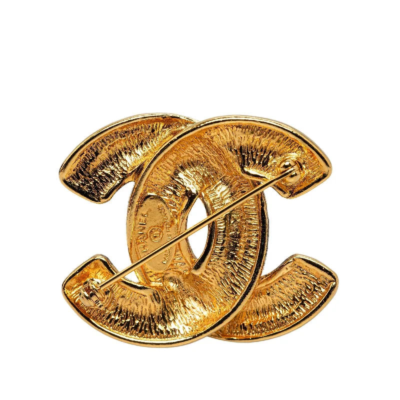 CHANEL CC Quilted Brooch Costume Brooch