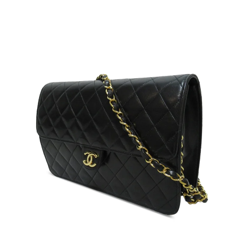 CHANEL CC Quilted Lambskin Single Flap Crossbody Bag