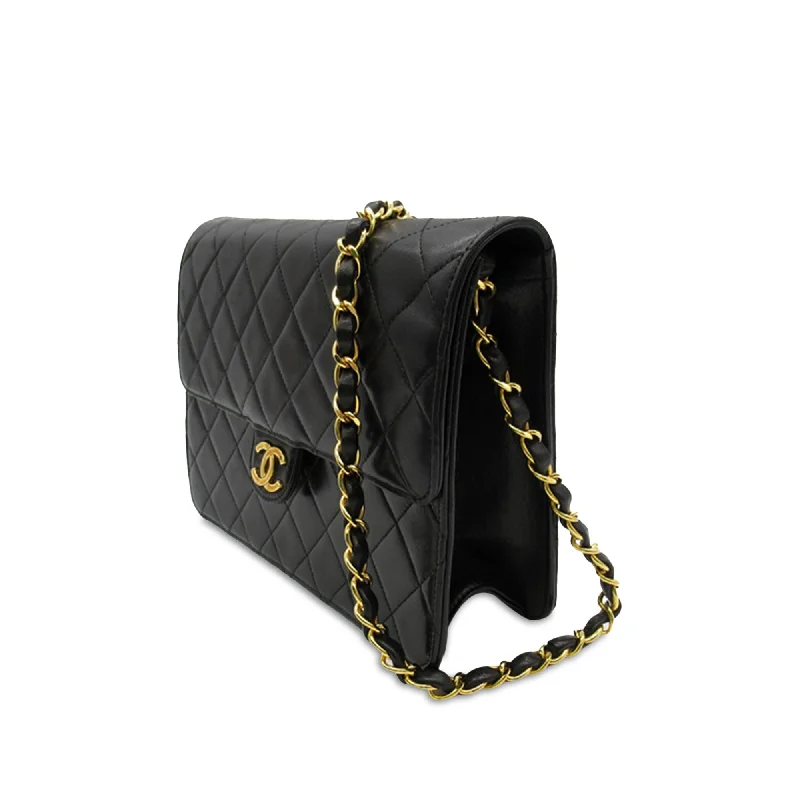 CHANEL CC Quilted Lambskin Single Flap Crossbody Bag