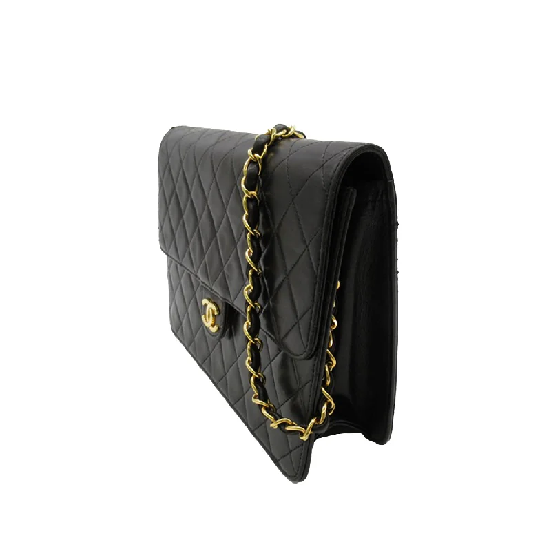 CHANEL CC Quilted Lambskin Single Flap Crossbody Bag