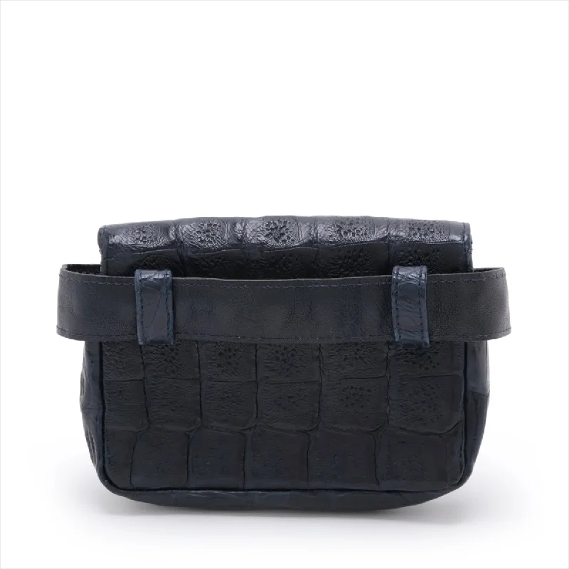 Chanel Coco Crocodile Waistport Navy G  0st ing Tools