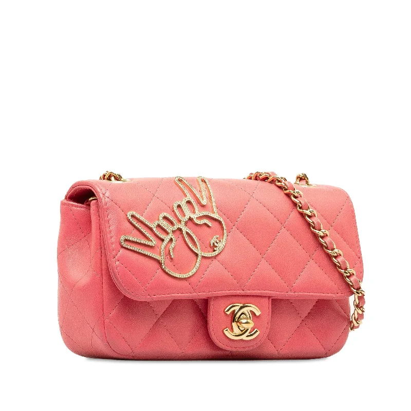 CHANEL Extra Mini Lambskin V for Victory Flap Crossbody Bag