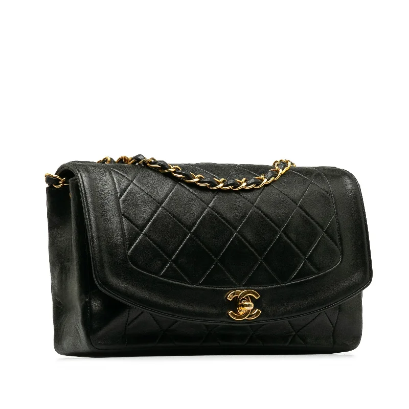 CHANEL Medium Lambskin Diana Flap Crossbody Bag