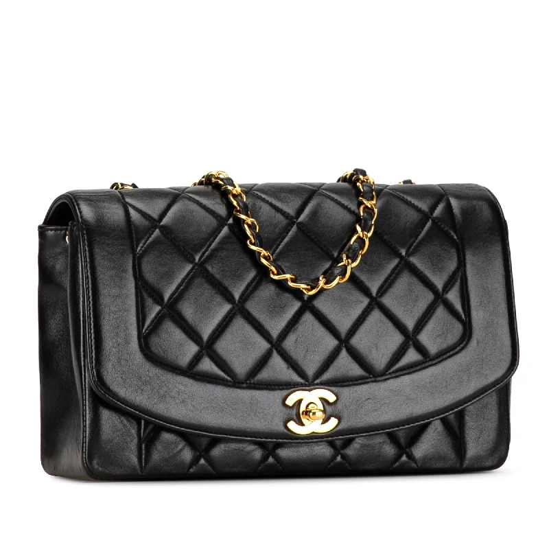 CHANEL Medium Lambskin Diana Flap Crossbody Bag